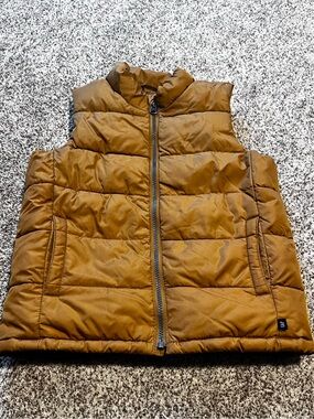 GAP Kids ColdControl Puffer Vest Brown Water Resistant Full Zip Size Small